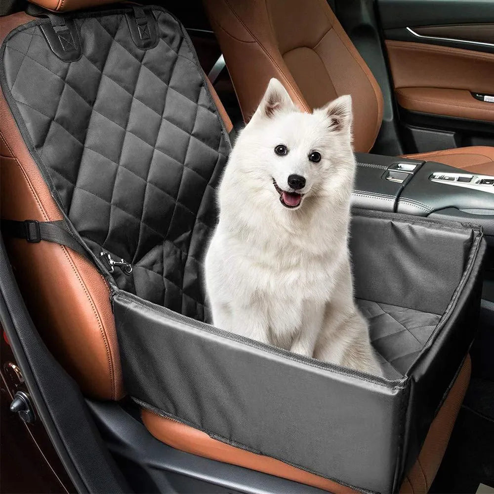 WagSafe™ - Foldable Dog Car Seat Carrier (Black)