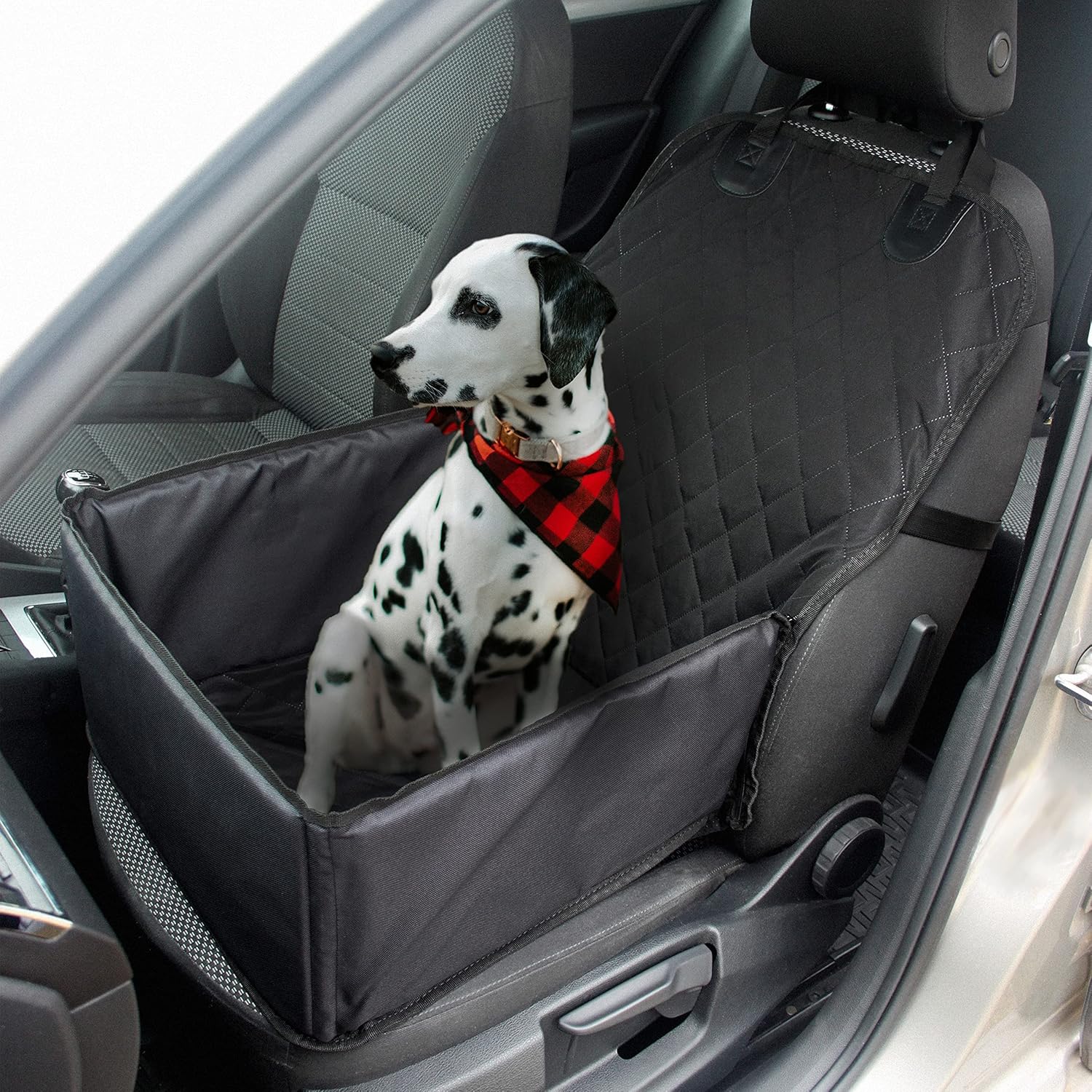 WagSafe™ - Foldable Dog Car Seat Carrier (Black)